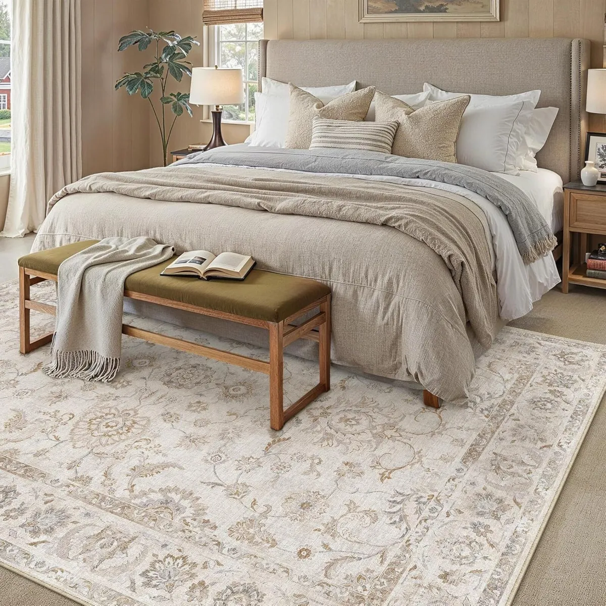 160x230cm Rugs for Bedroom Living Room Vintage - Image 4