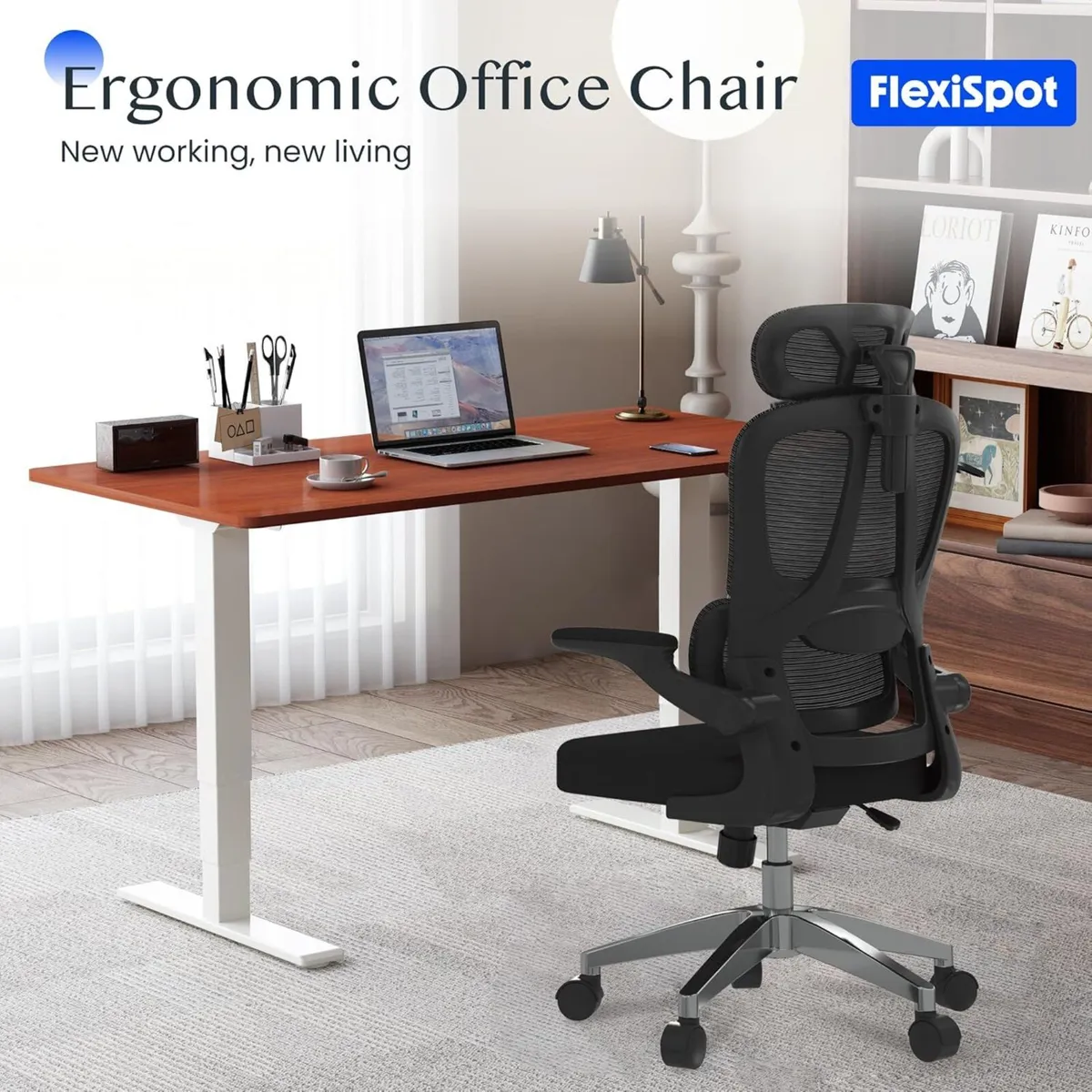 Ergonomic Office Chair 2D Armrests Desk with - Image 3