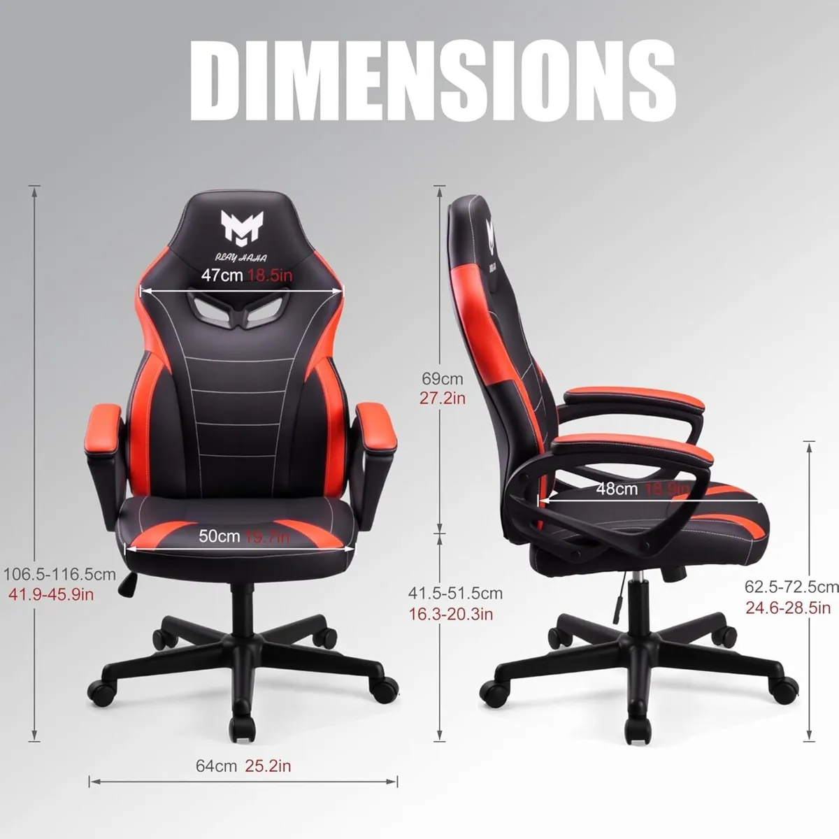 Ergonomic high back seat with breathable mesh - Image 3