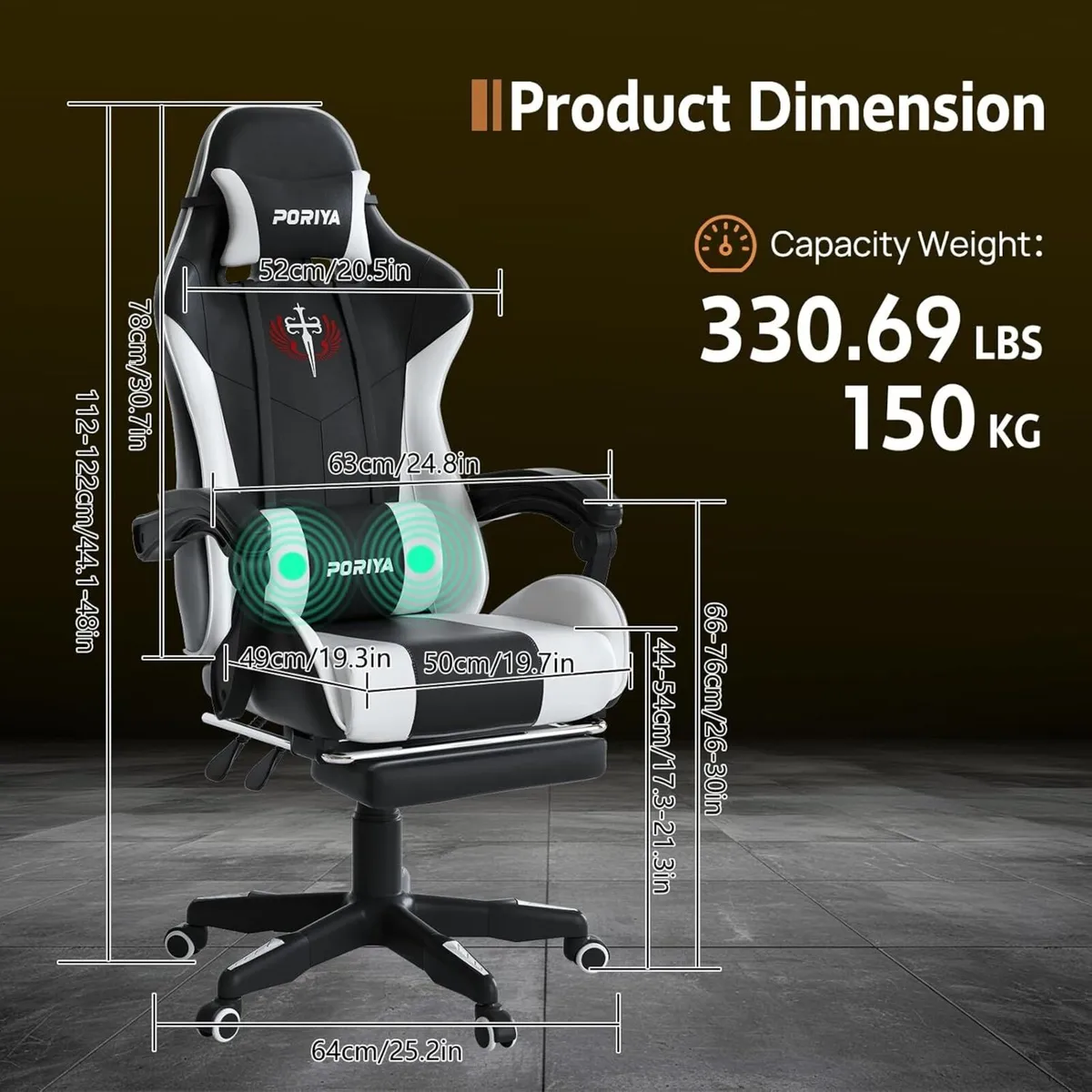 Gaming Chair with Adjustable Backrest Ergonomic - Image 3