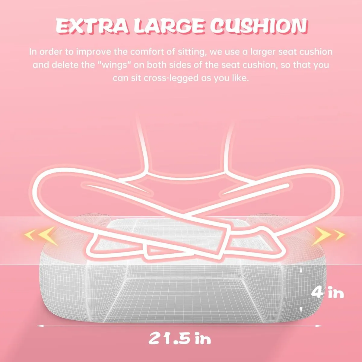 Pink Gamer Chair Gaming for Adults High Back PU - Image 3