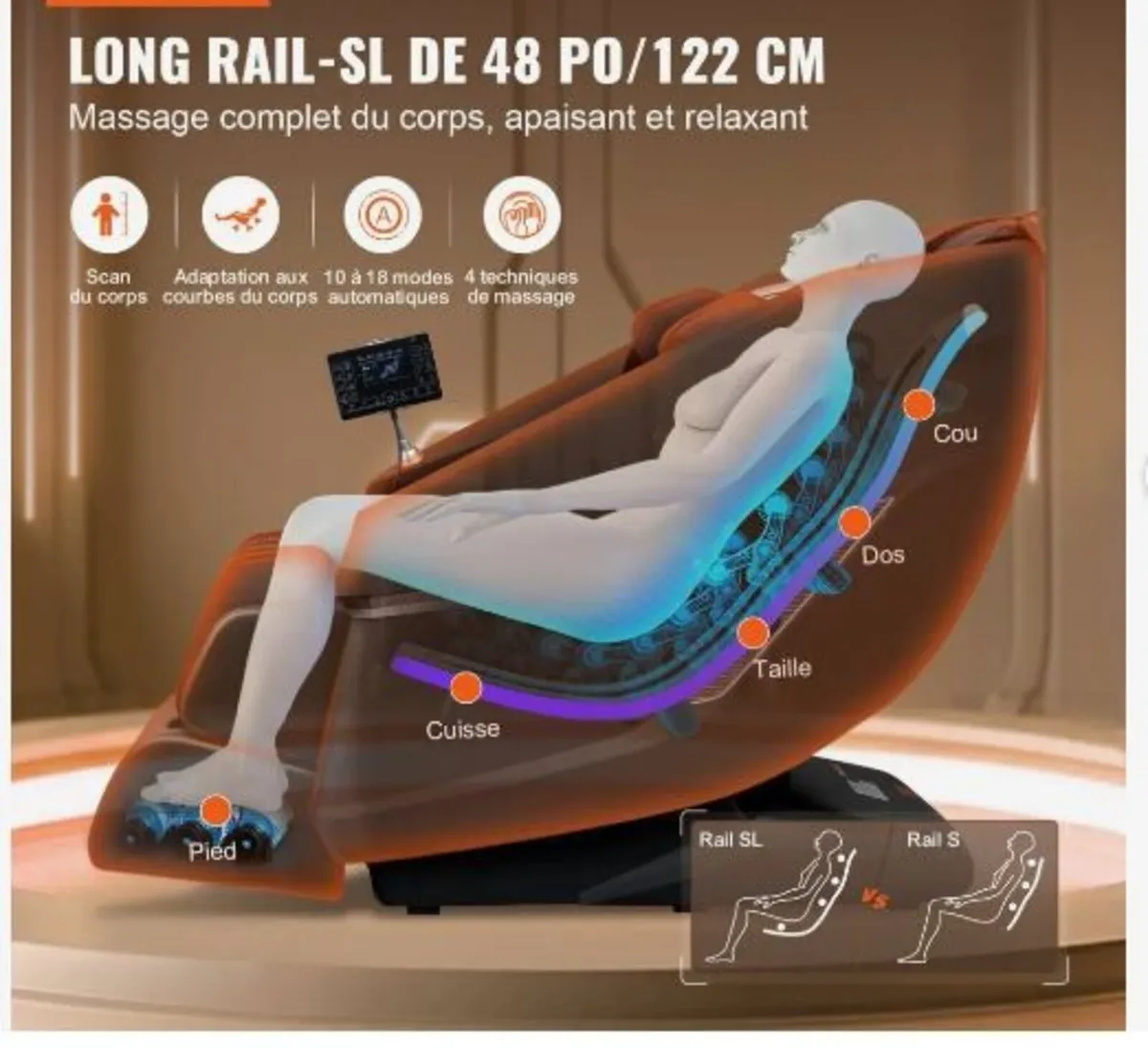 Full Body Massage Chair, SL-Track Zero Gravity - Image 2