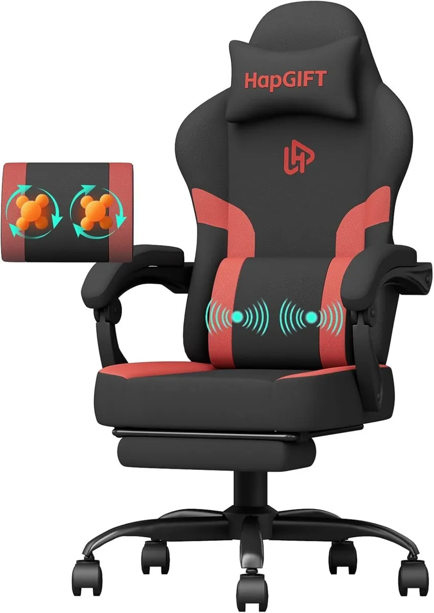 HapGIFT Gaming Chair Computer Chairs with Massage - Image 1