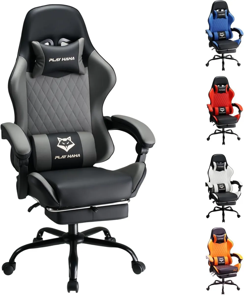 Gaming Chair Ergonomic Reclining Seat With - Image 1