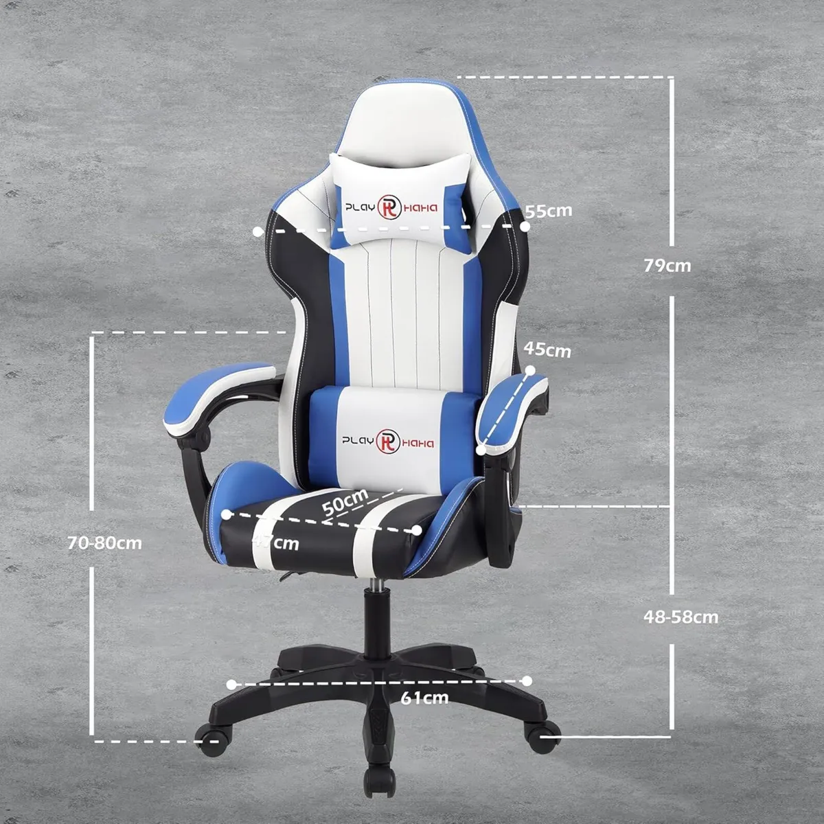 Ergonomic Leather Gaming Chair Height Adjustable - Image 3