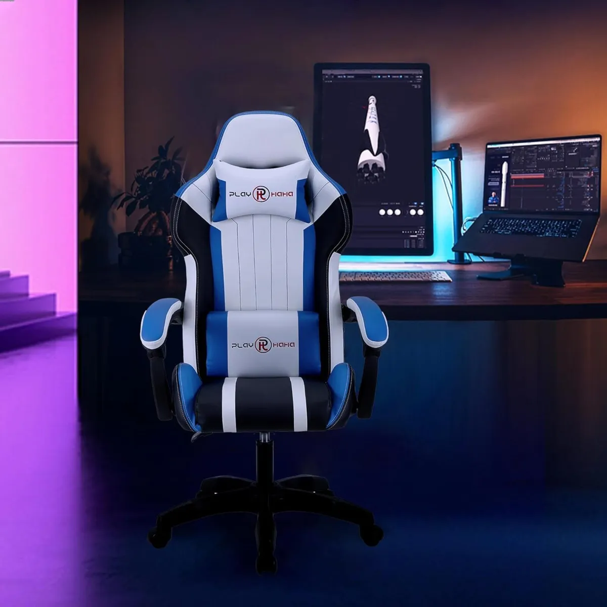 Ergonomic Leather Gaming Chair Height Adjustable - Image 4