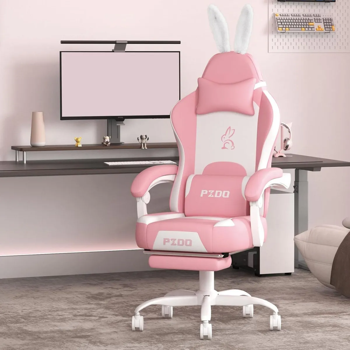 Pink Gaming Chair High Back Computer with - Image 2