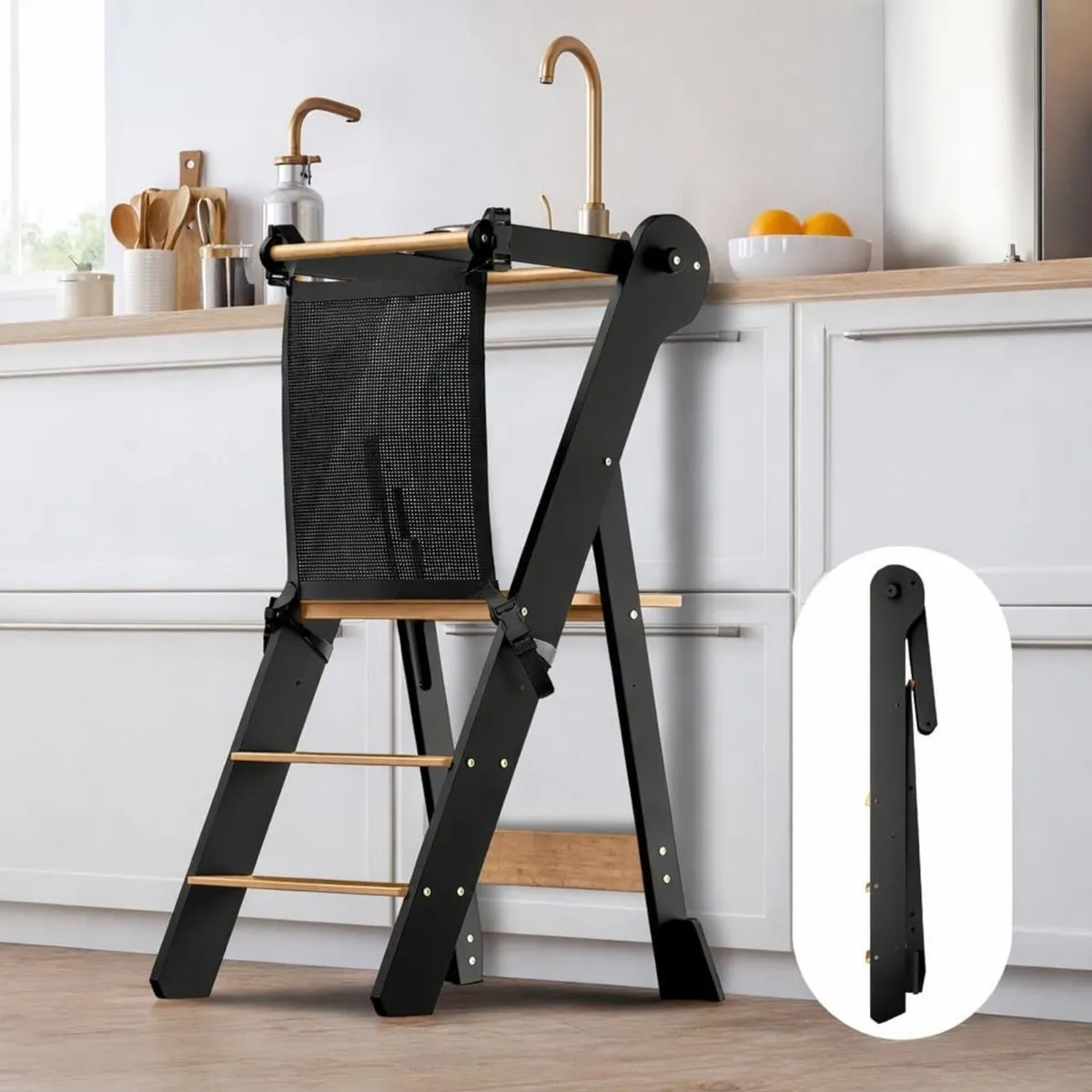 Foldable Kitchen Step Stool for Kids – Space-Savin - Image 1