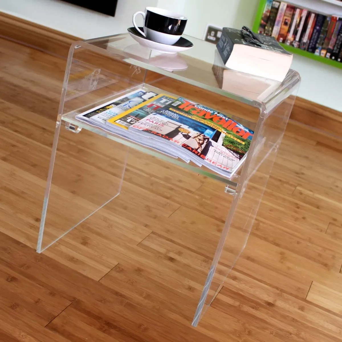 Clear Acrylic Perspex Plastic Side Table Living - Image 2