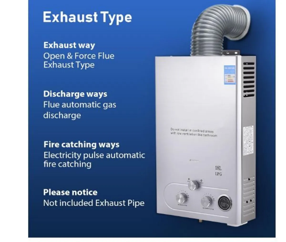 18L Gas Instantaneous Water Heater - Image 4