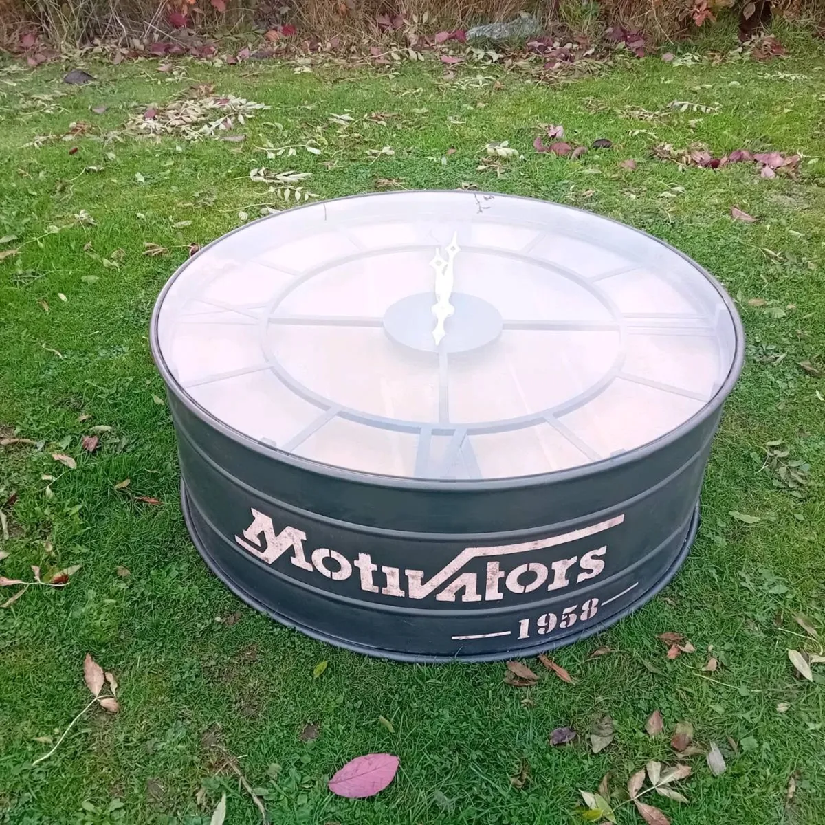 Large Coffee Clock Table - Image 1