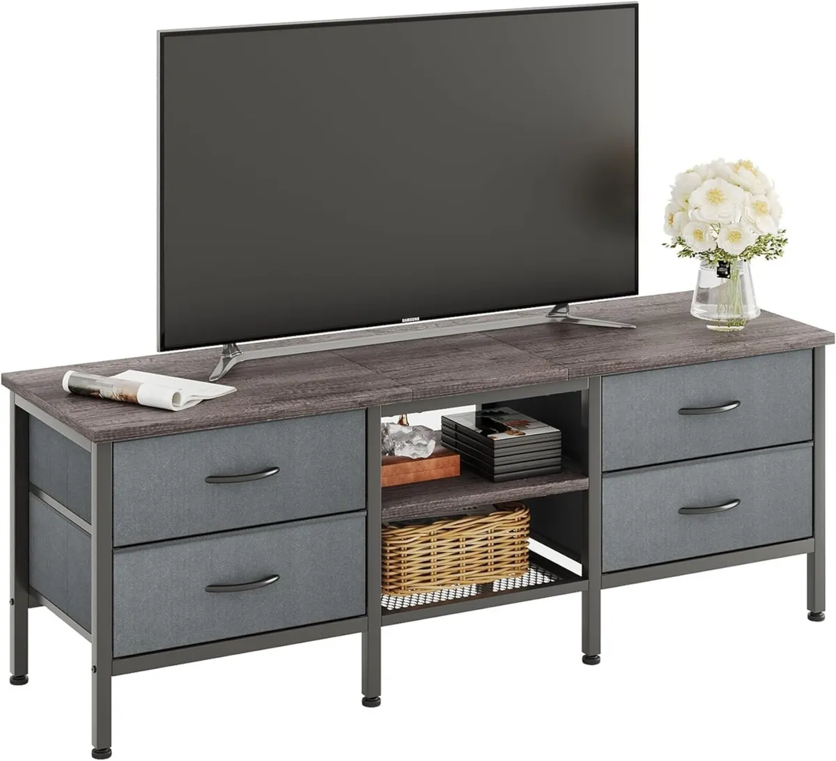 TV Stand with Storage Table 55 Inch Drawers for - Image 1