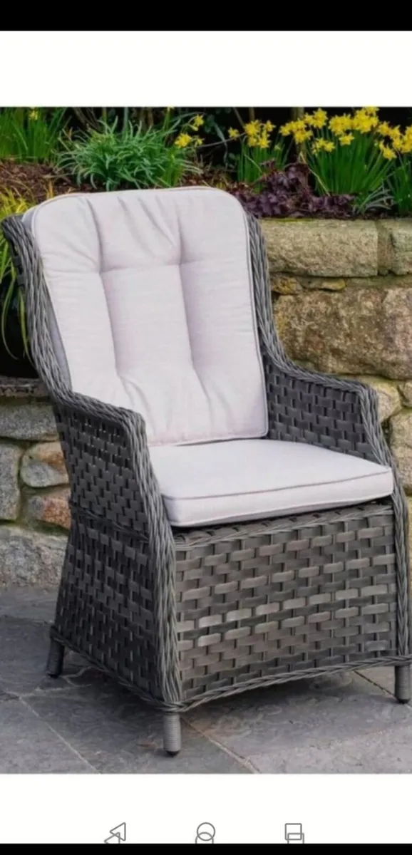 Brand New Dark Grey Rattan Corner Set (Adj.Table) - Image 3