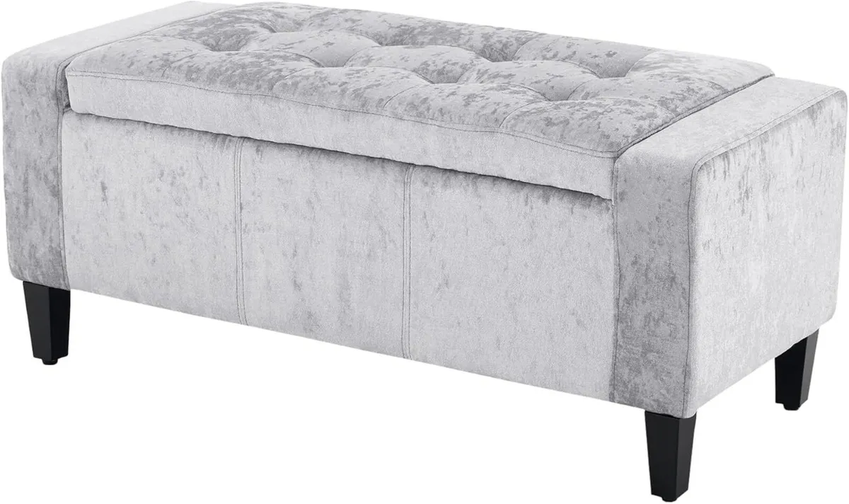 Designer Storage Ottoman Bench 92x40cms 2 seater - Image 1
