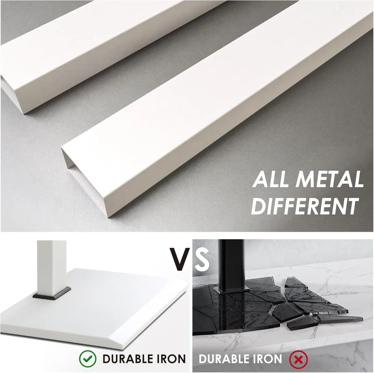 TV Floor Stand with Iron Base for 32-75 Inch Tilt - Image 4