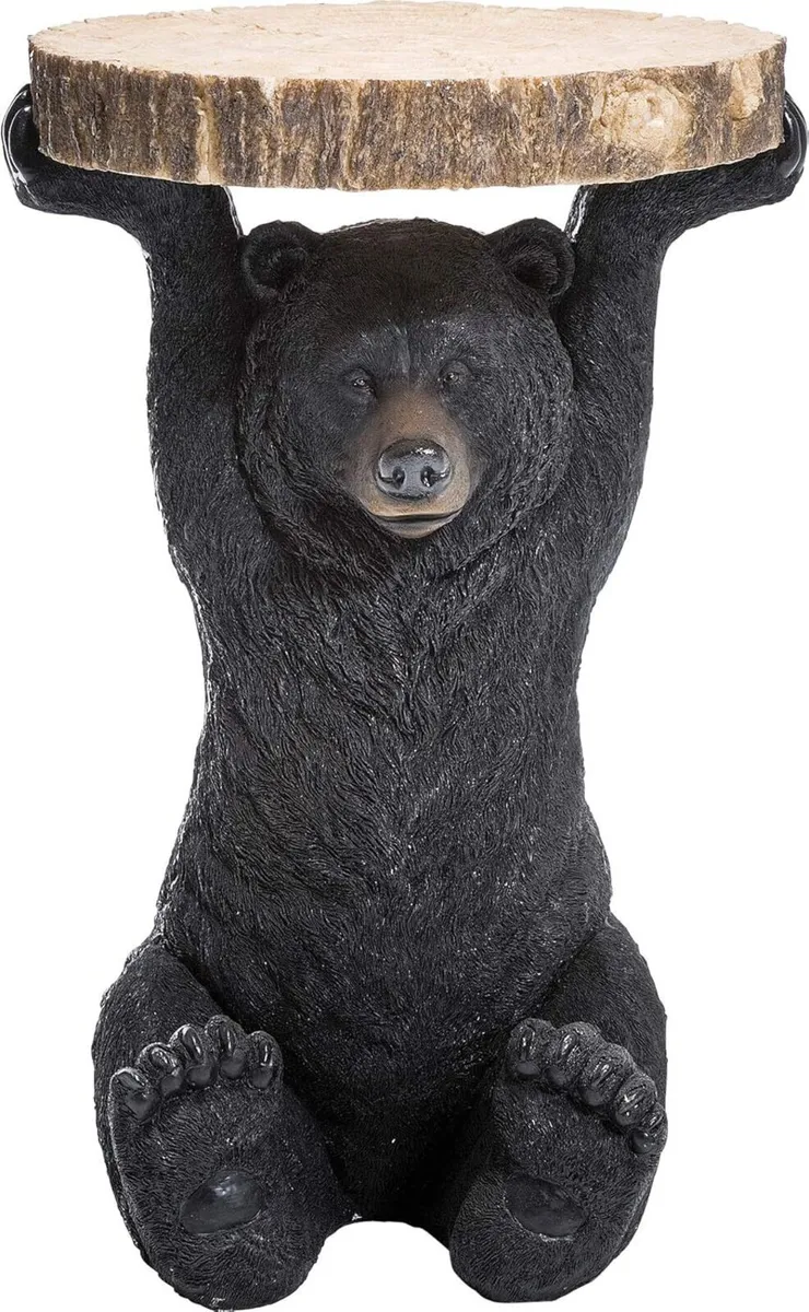 Design Side Table Animal Bear Black 33 cm - Image 1
