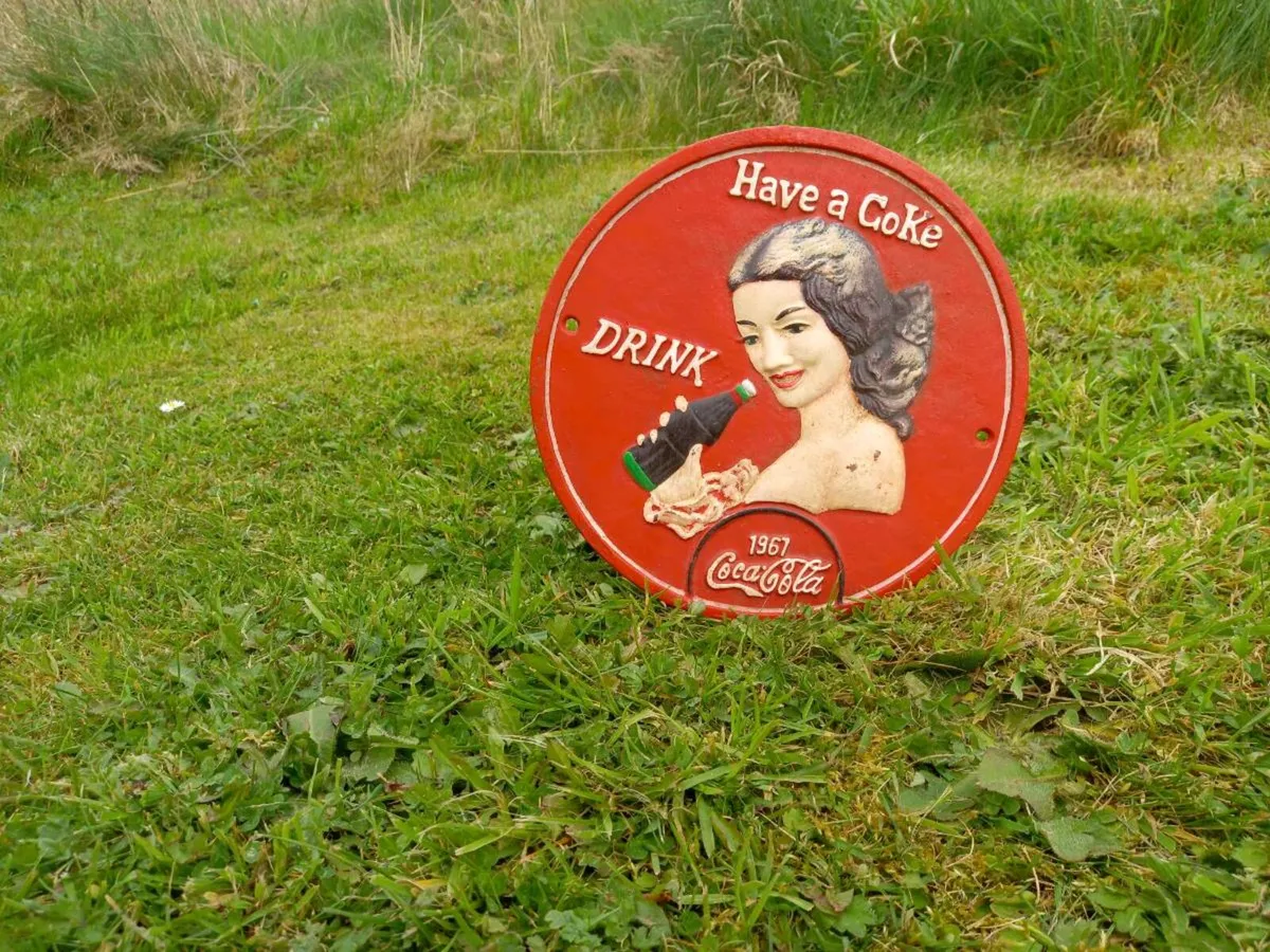 Coca-Cola Cast Iron Sign - Image 2