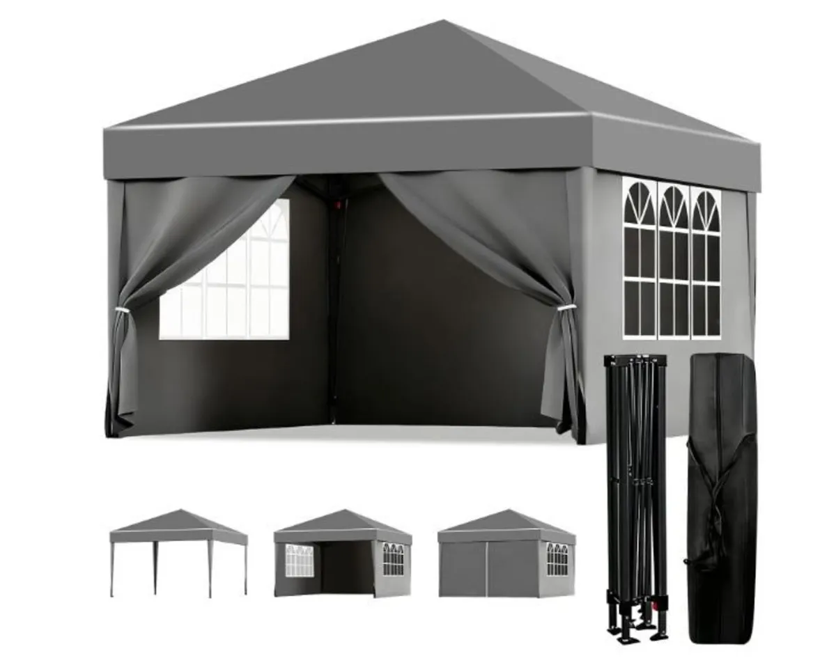 3 x 3 m Garden Folding Gazebo with Carry Bag - Image 1