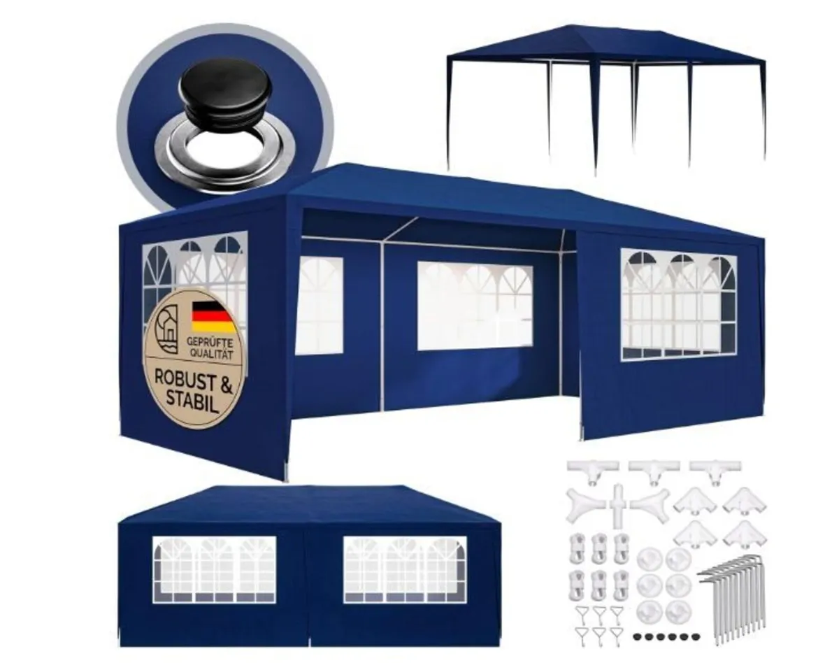 Gazebo 3 x 6 m UV Protection 18 m² Roof - Image 3