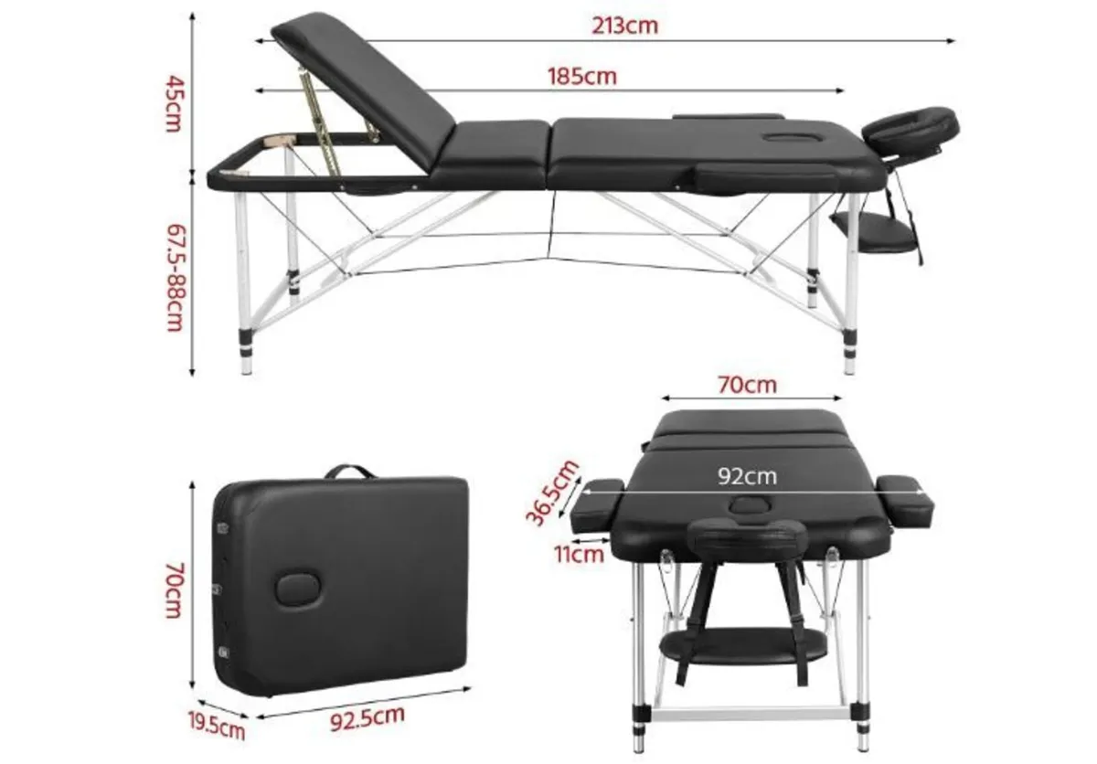 Mobile Massage Table 3 Zone Massage Bed - Image 3
