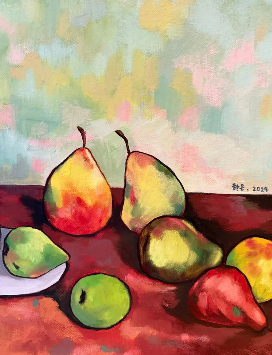 Still-life Oil painting in white frame - Image 3