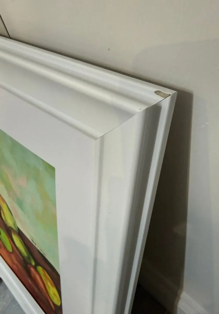 Still-life Oil painting in white frame - Image 4