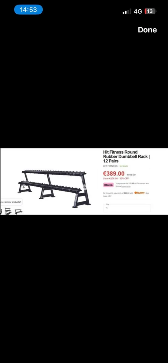 Hit Fitness 12 Pair Dumbbell Rack - Image 2