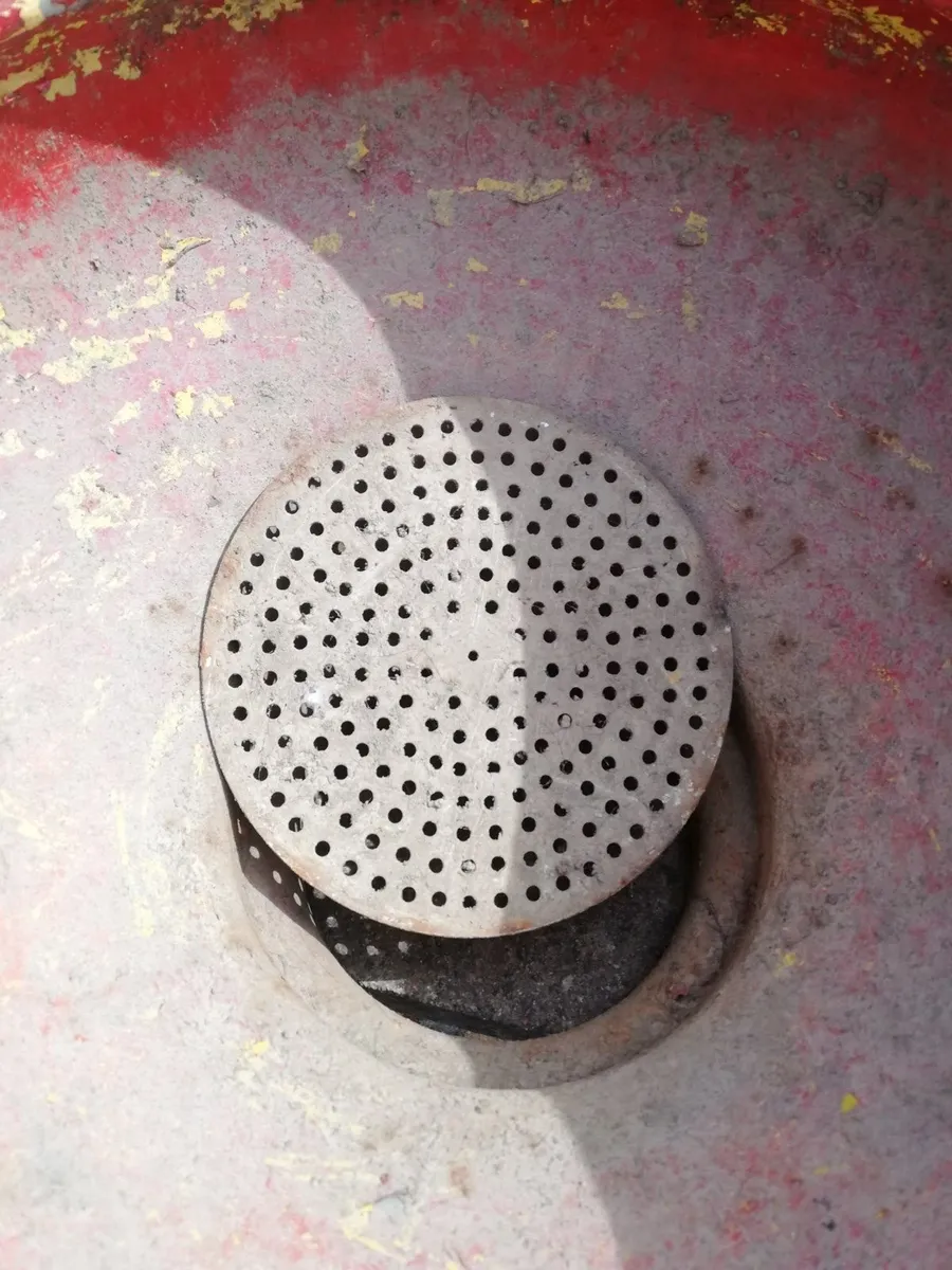 Vintage Red Aluminium Planter Pot, Garden Basin - Image 2