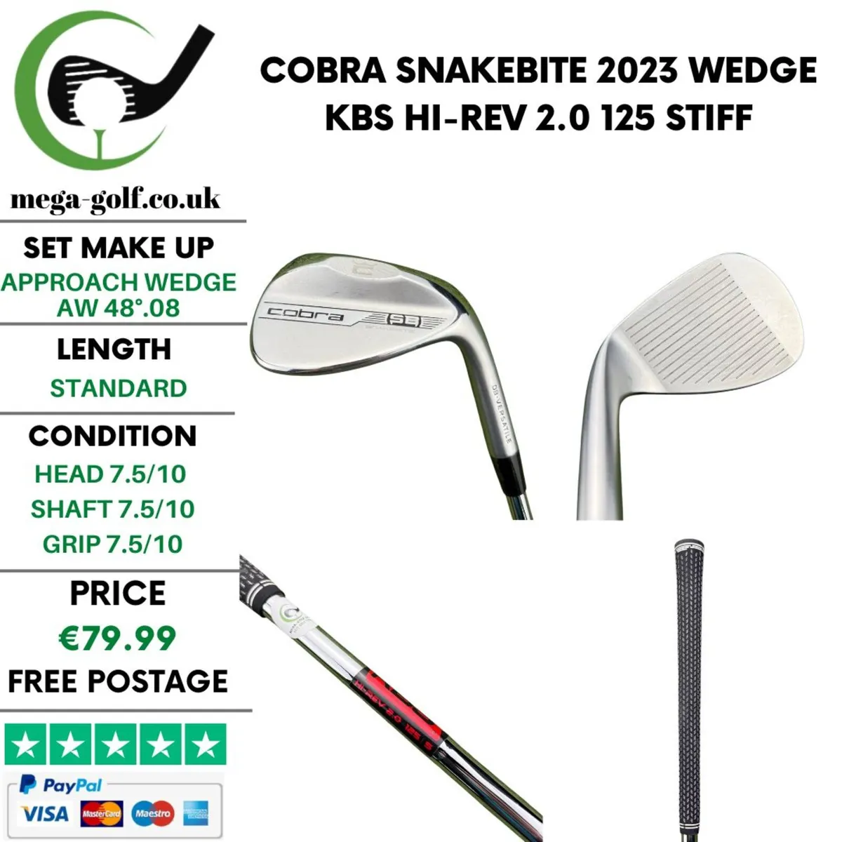 Cobra Snakebite 2023 Wedge Aw 48°.08 / Stiff - Image 1