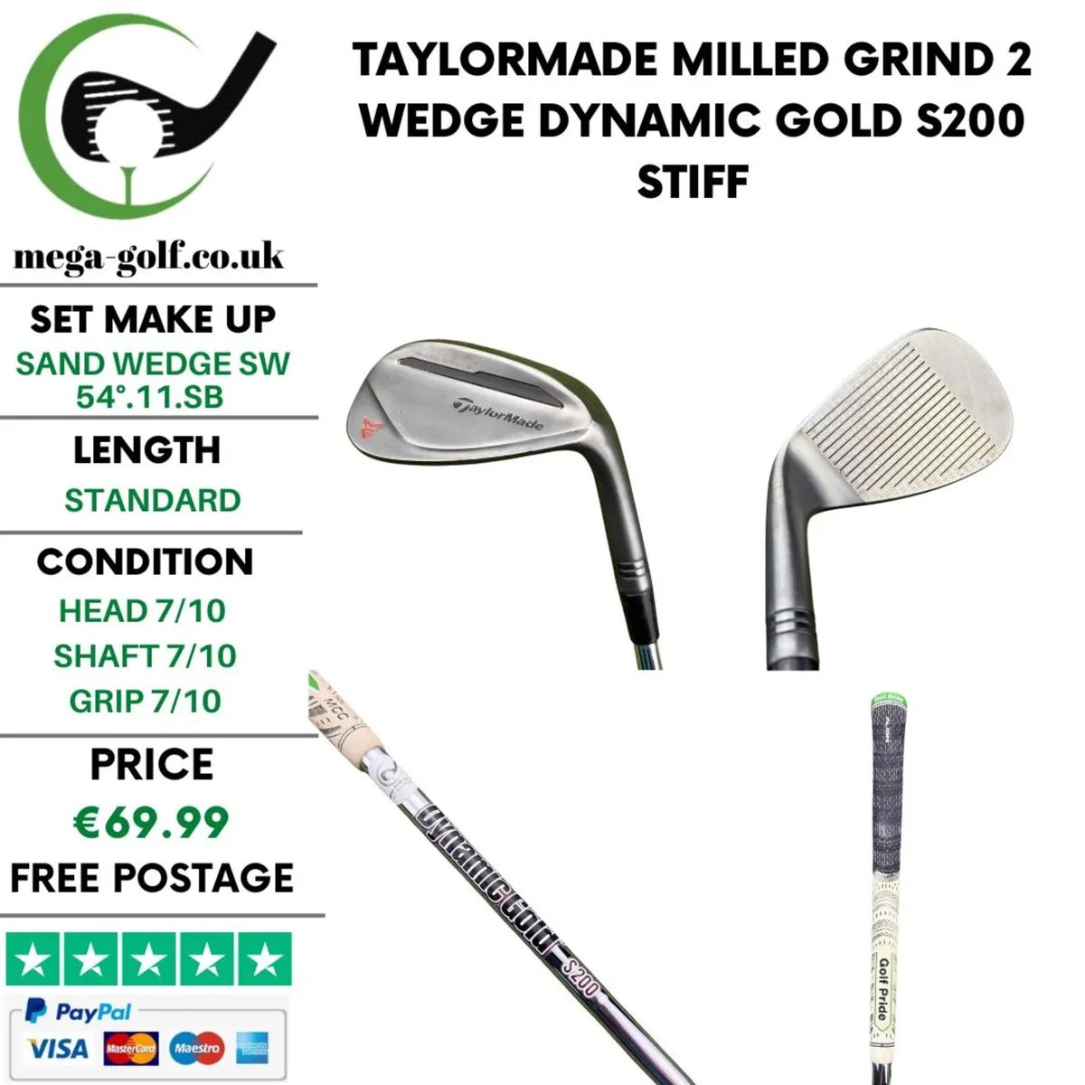 Taylormade Milled Grind 2 Wedge Sw 54°.11.SB - Image 1