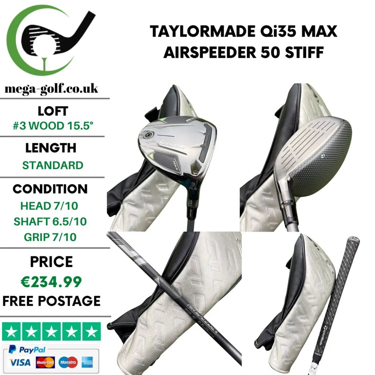 Taylormade Qi35 Max #3 Wood 15.5° / Stiff - Image 1