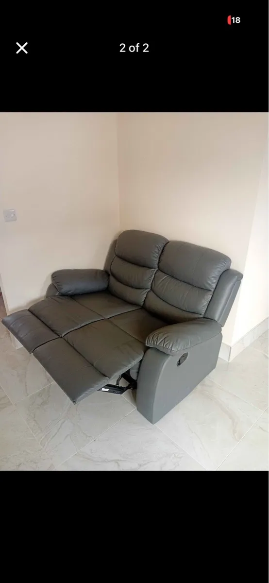Lather  recliner 2seater sofa - Image 2