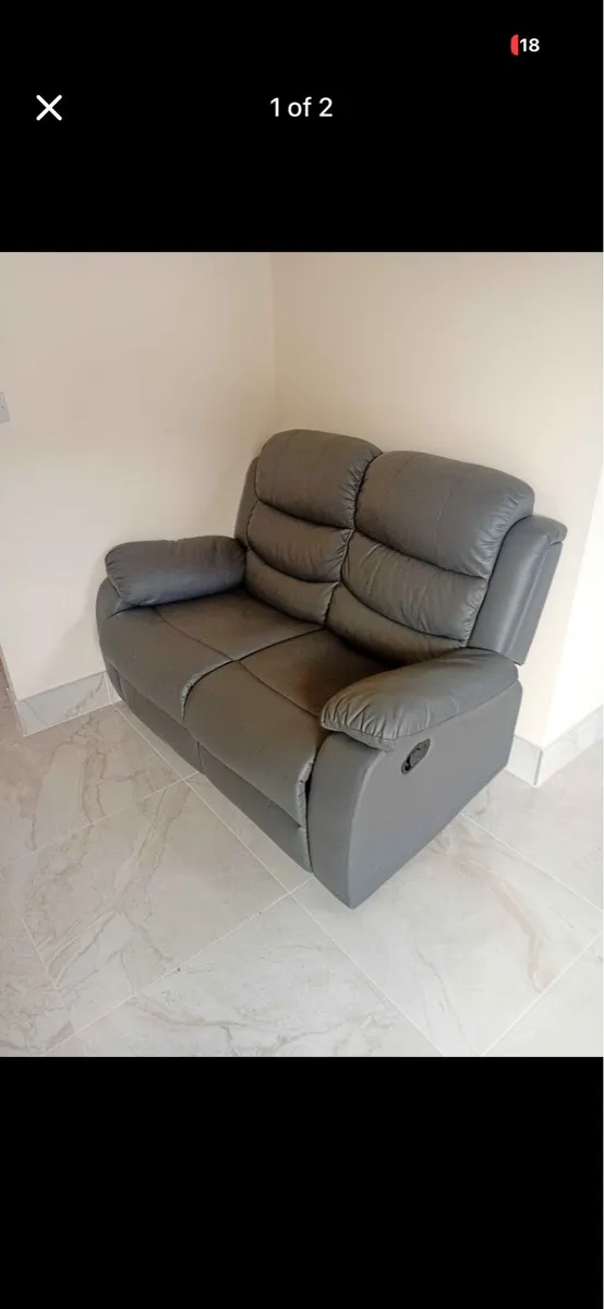 Lather  recliner 2seater sofa - Image 1