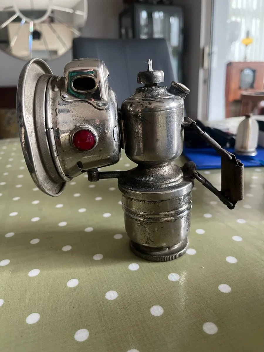 Antique Carbide Bicycle Lamp - Image 1
