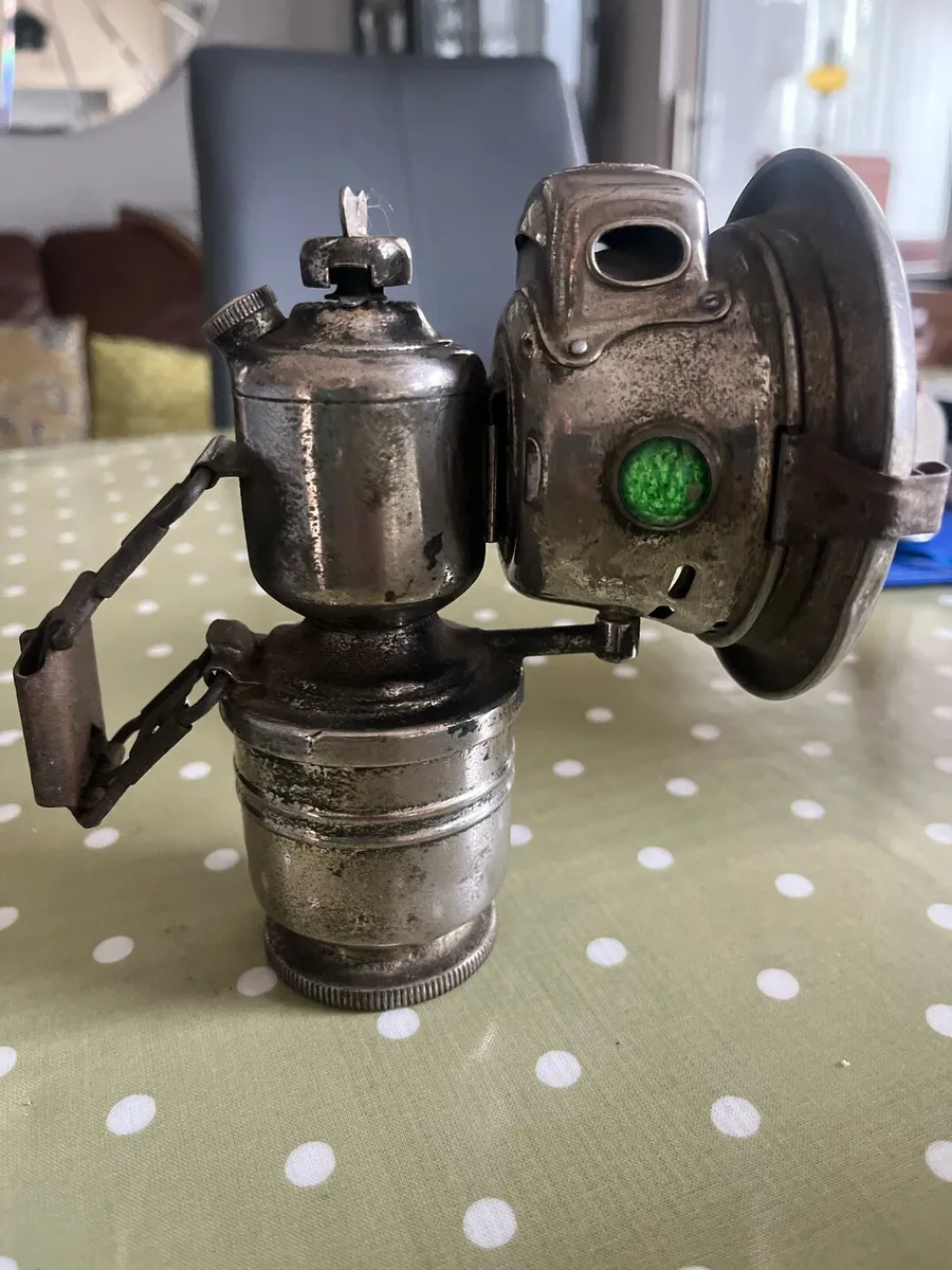 Antique Carbide Bicycle Lamp - Image 3