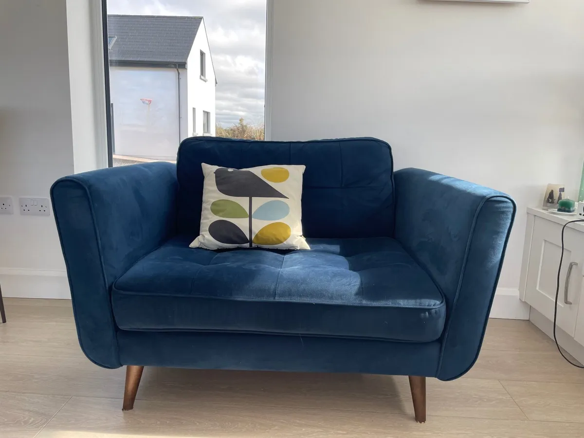 Orla Kiely couch and snuggler sofa - Image 3