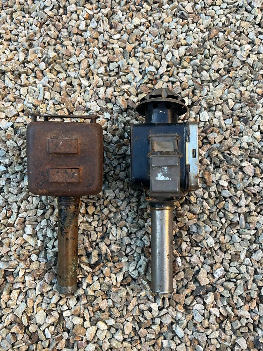 2 Antique Bicycle Candle Lamps - Image 2