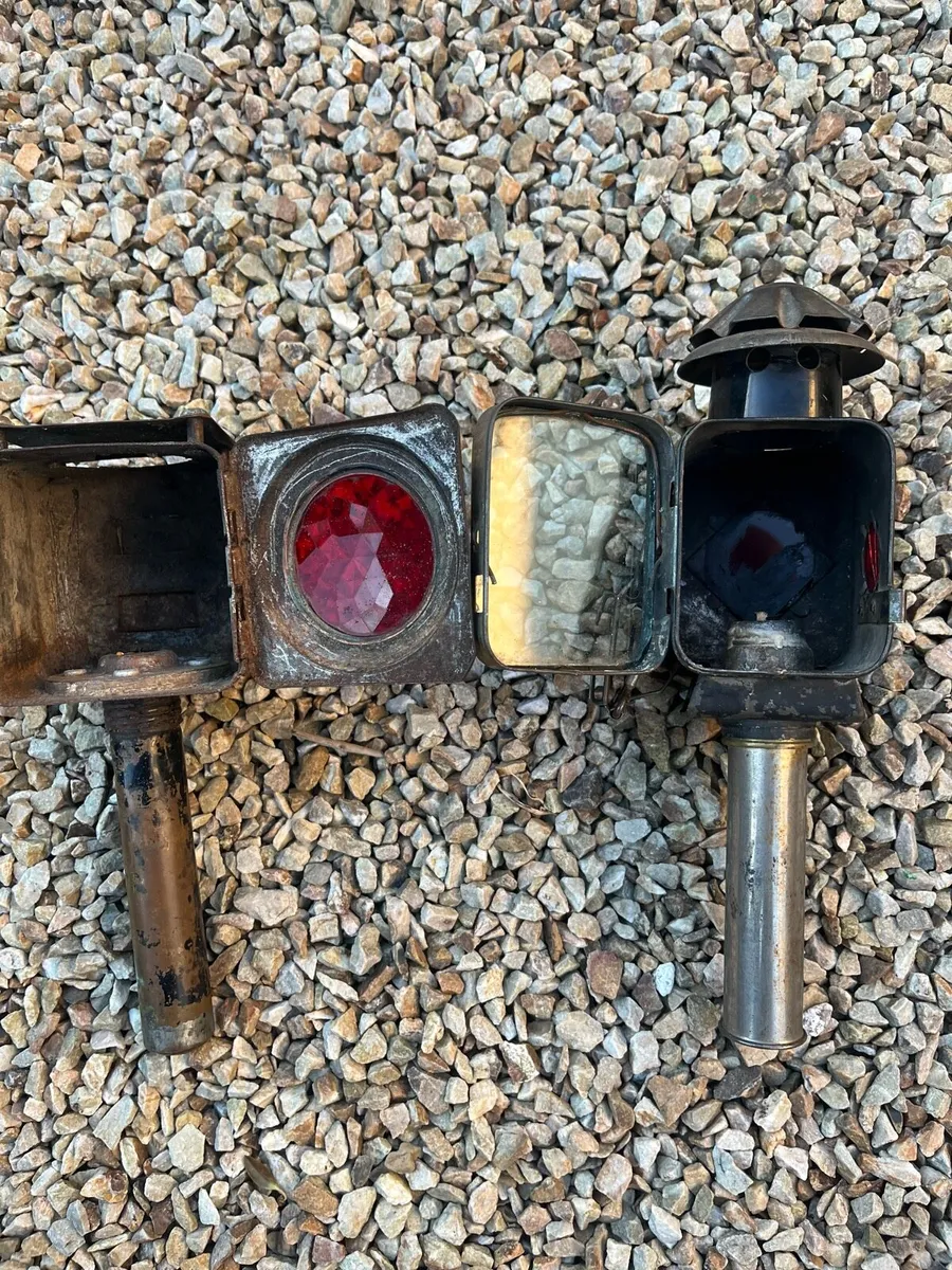 2 Antique Bicycle Candle Lamps - Image 3