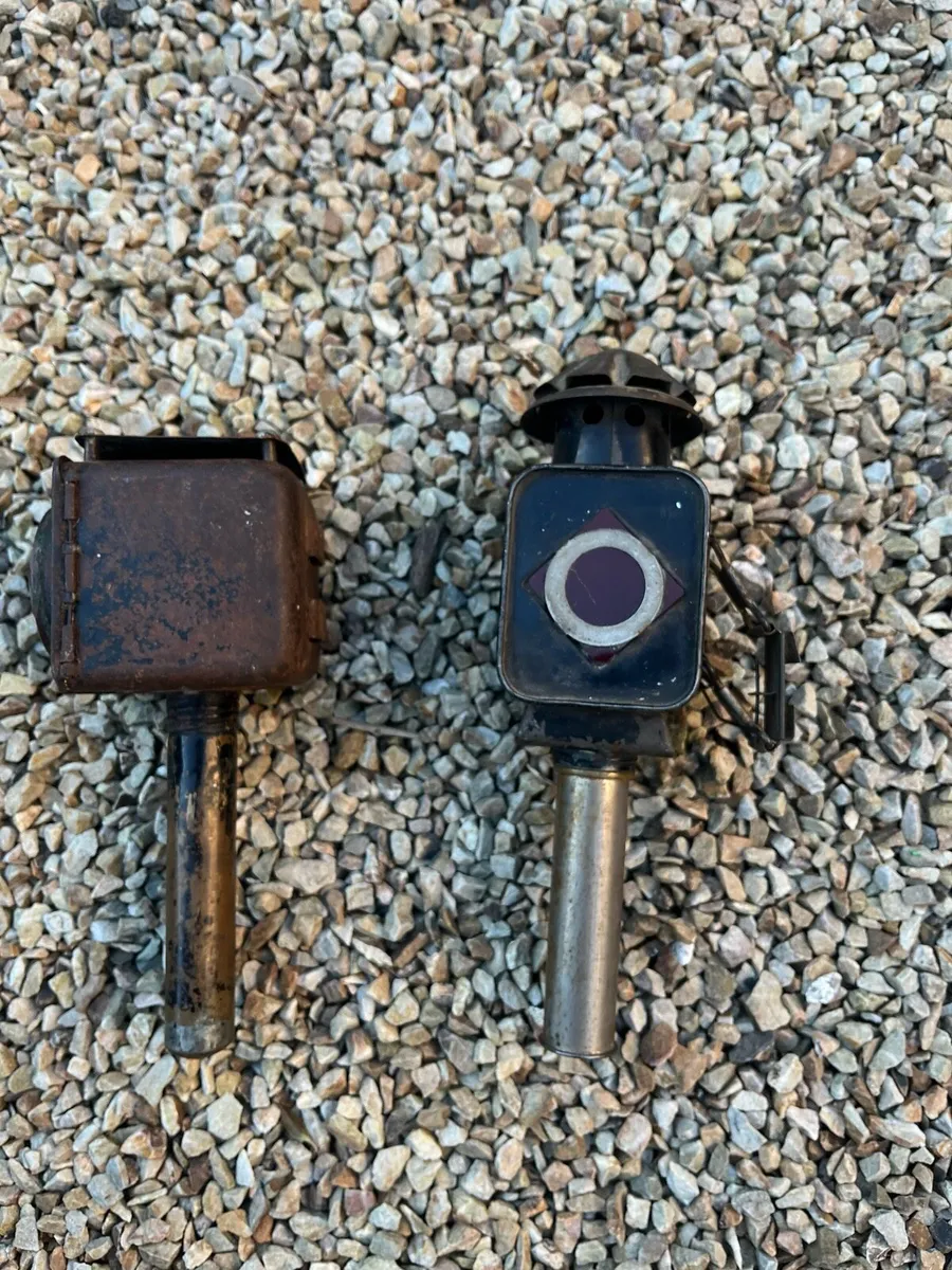 2 Antique Bicycle Candle Lamps - Image 4