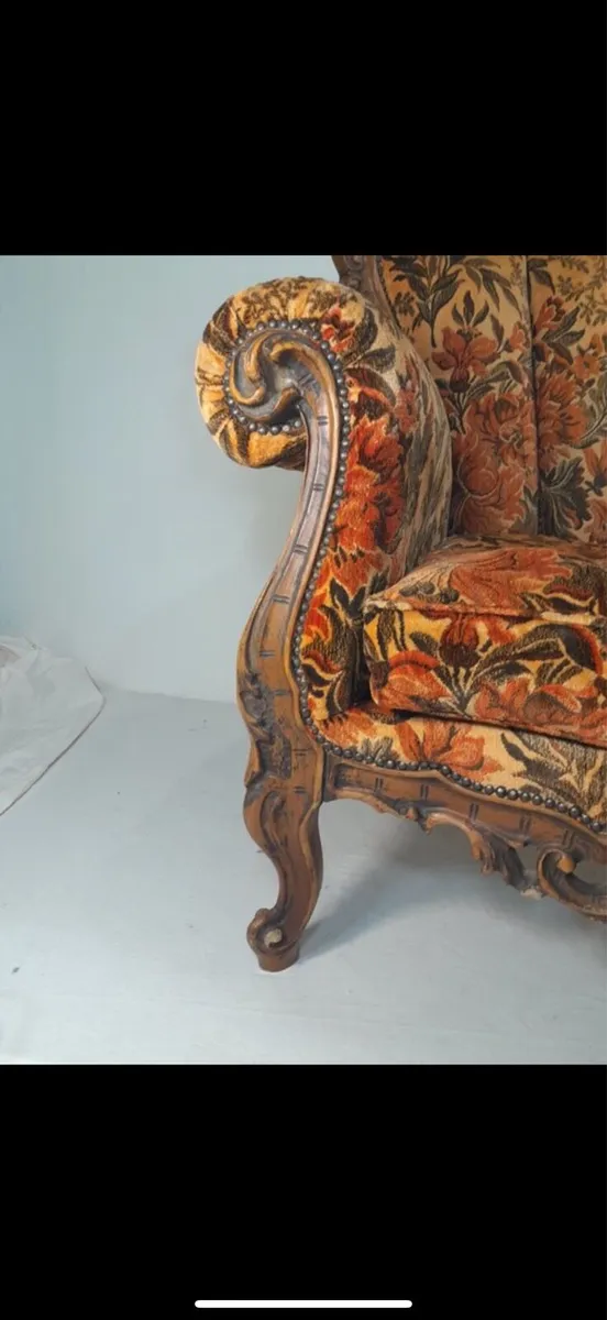 Vintage Italian Louis XV Style Armchair - Image 2