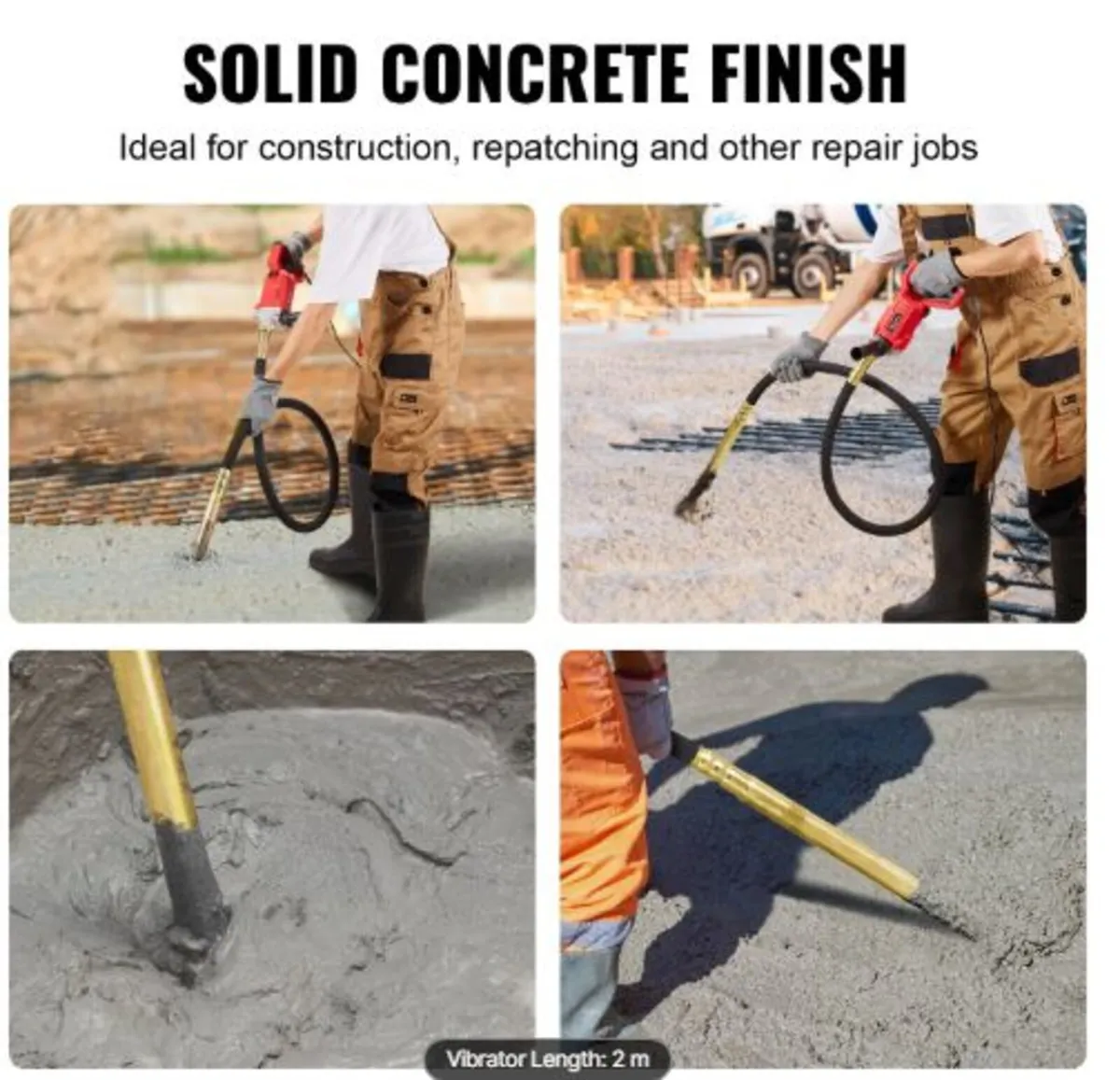 Handheld Concrete Vibrator, 960W Electric Vibrator - Image 3