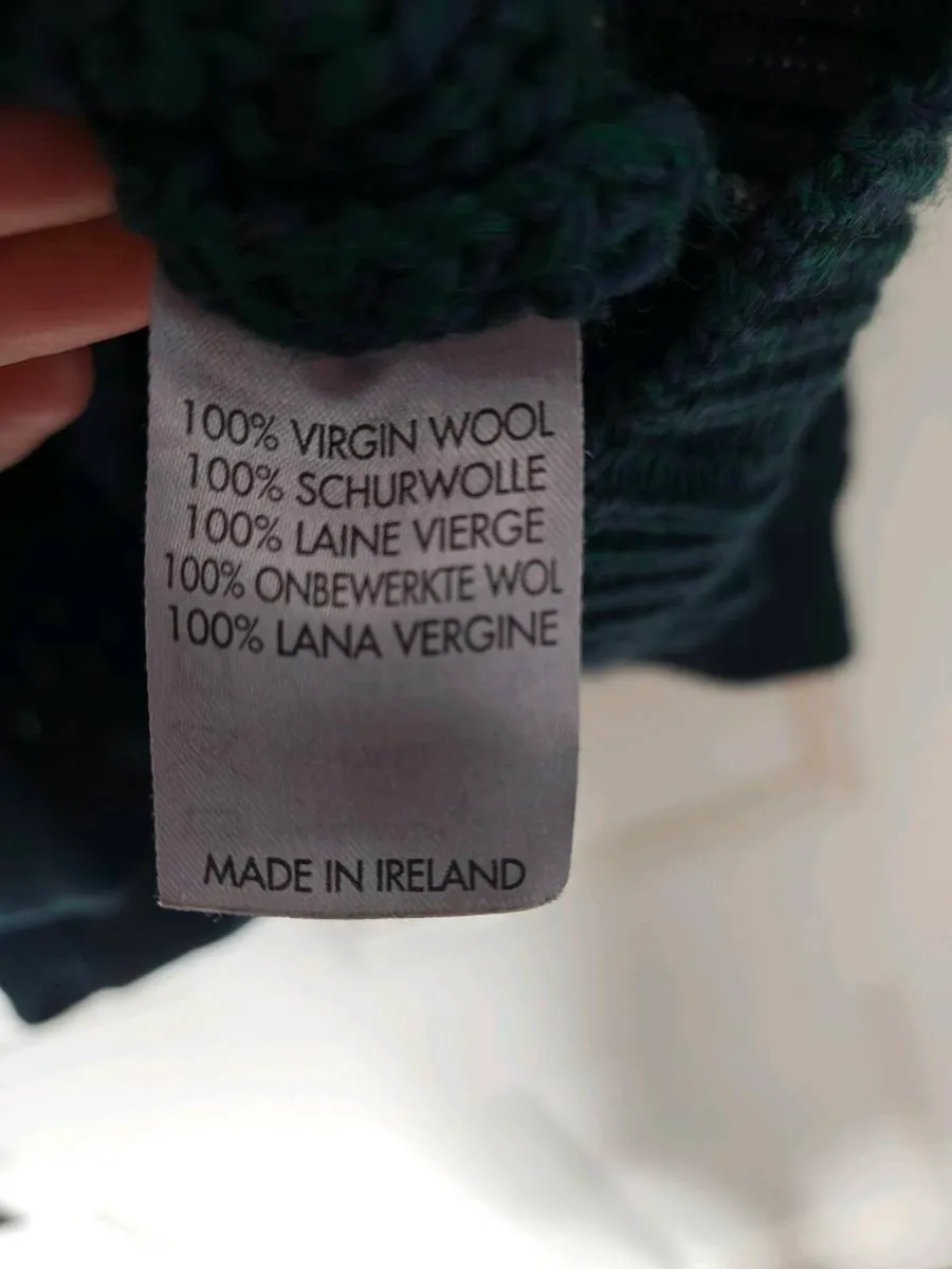 Aran Wool Half-Zip Sweater – XL RRP €135 - Image 3