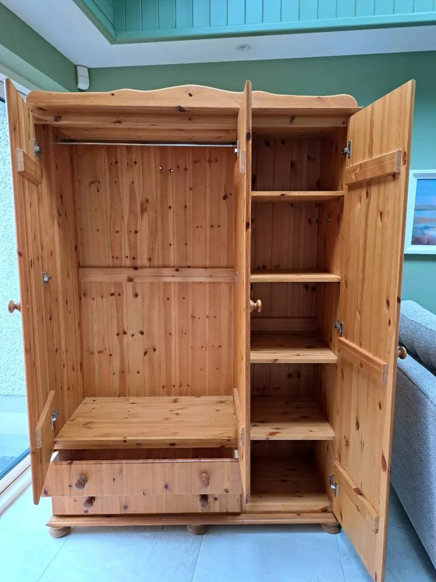 Wardrobe, solid pine. - Image 2