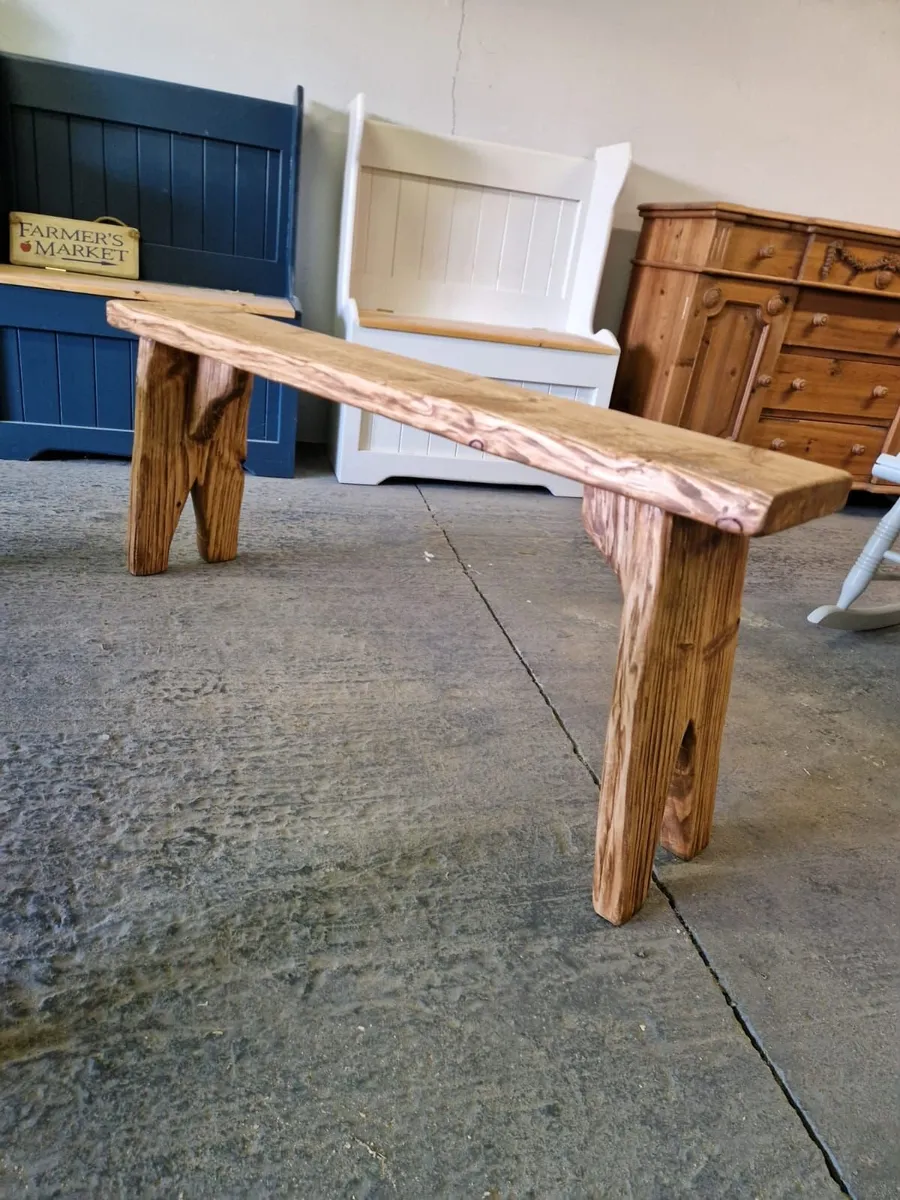 Reclaimed pine benches, pine workshop - Image 2