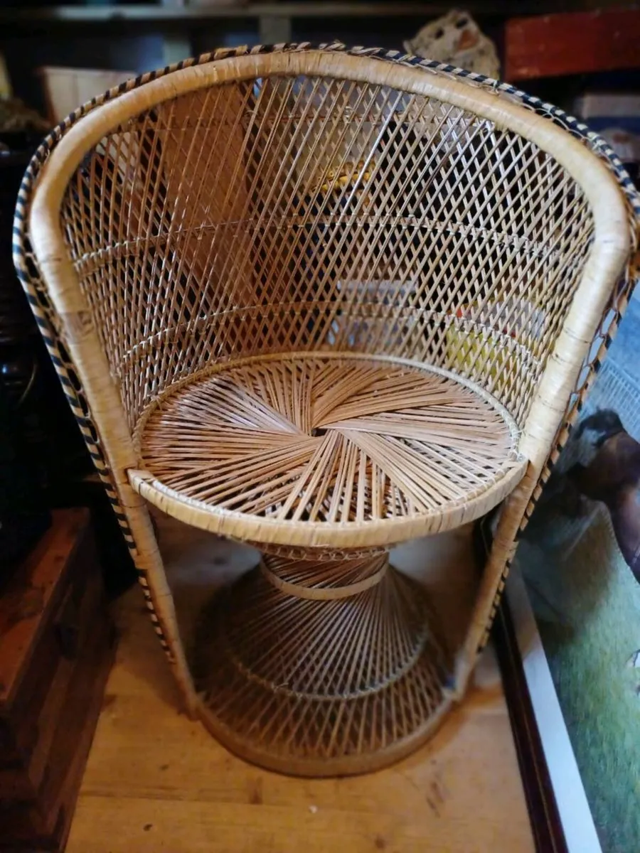 1970s Wicker Chair - Image 1