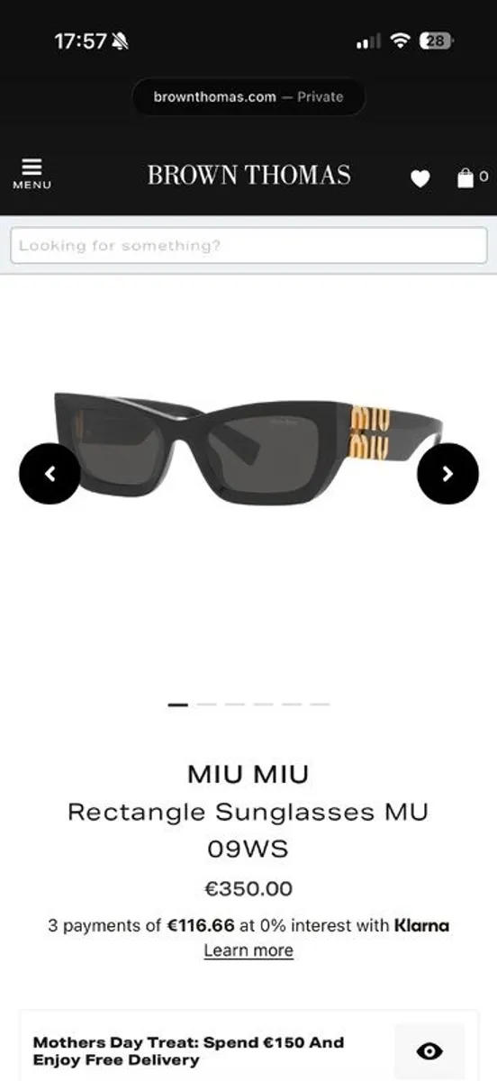 MIU MIU designer sunglasses - Image 3