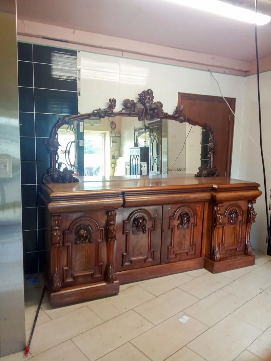 Heavily Carved Victorian Sideboard - Image 1