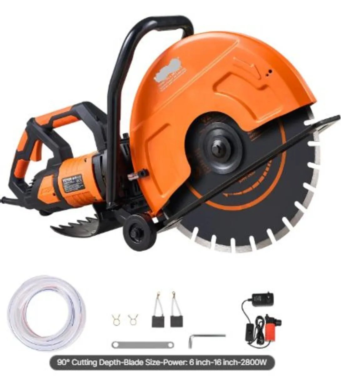 16"/40.6 cm Electric Concrete Saw Wet/Dry Saw Cut - Image 1