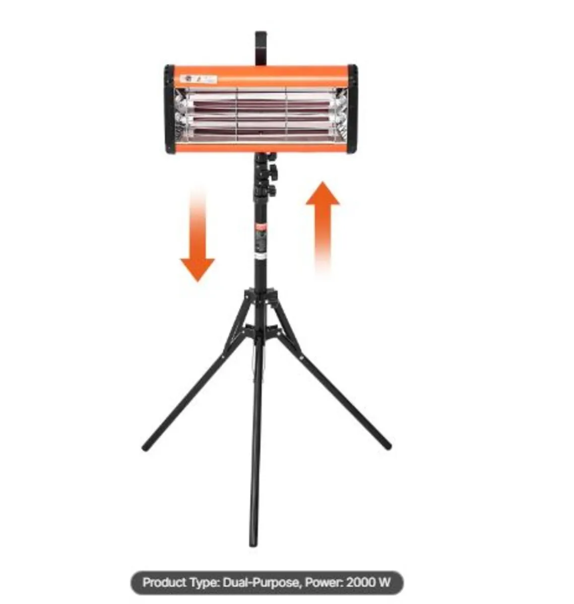Infrared Curing Lamp,Handheld/Stand Dual Use,2000W - Image 1