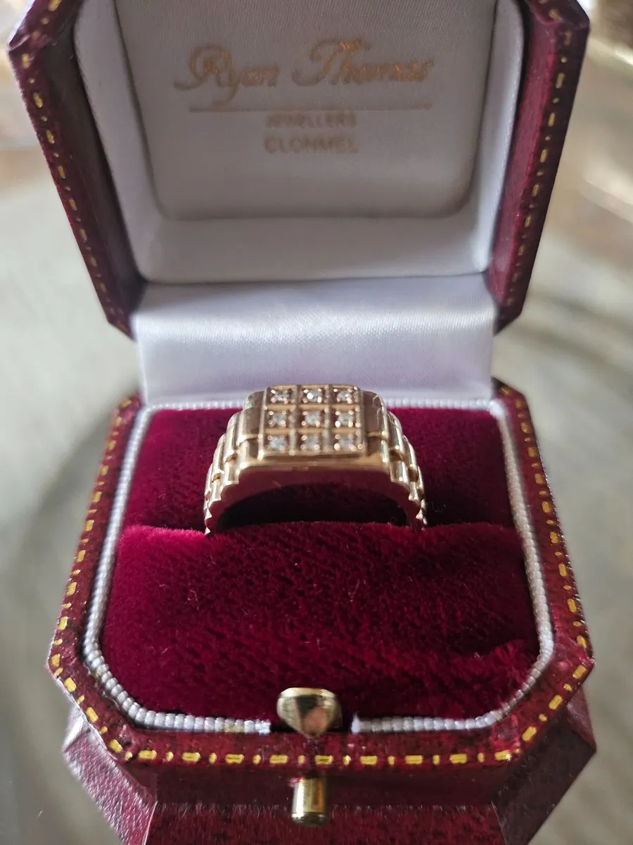 9ct gold men ring - Image 1